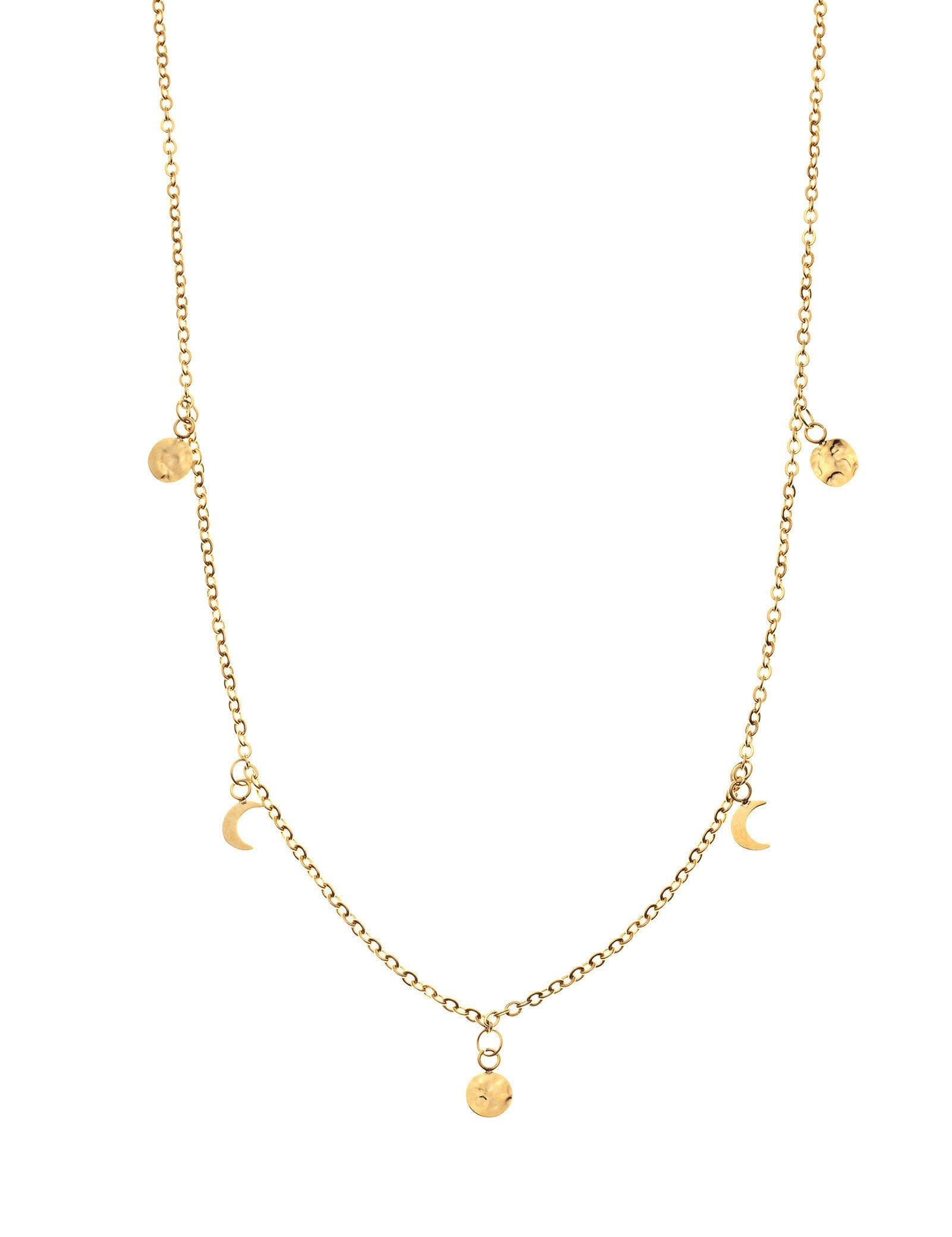 Pastiche  Tide Moon Necklace - J1053YG_40